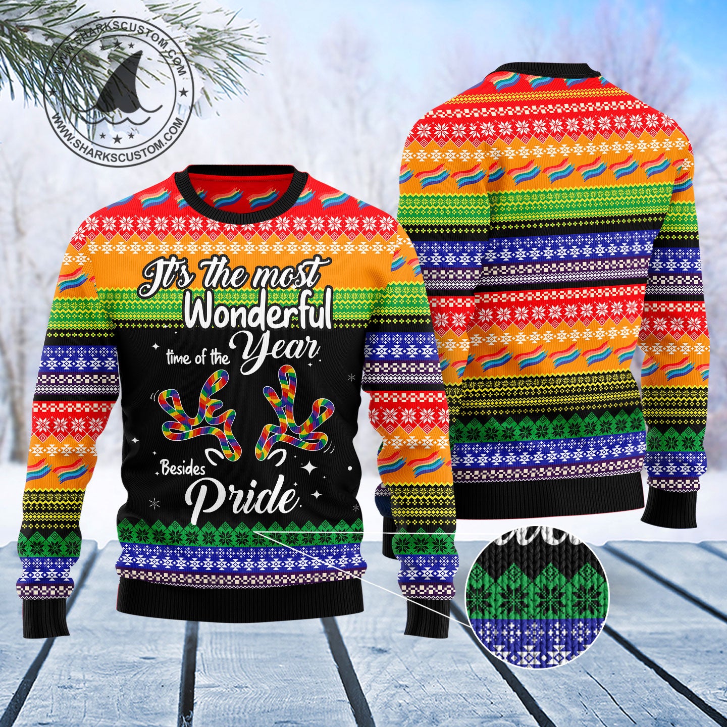 LGBT Beside Pride T0411 Ugly Christmas Sweater