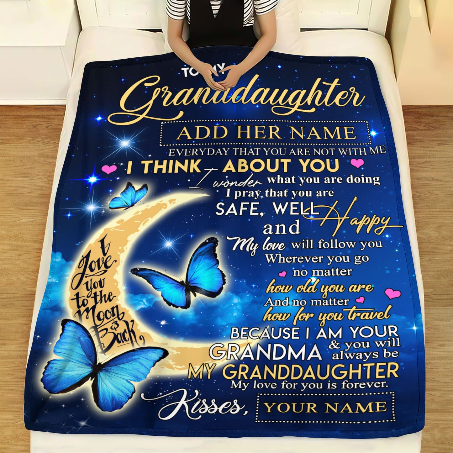 To My Granddaughter Everyday That You Are Not With Me Fleece Blanket