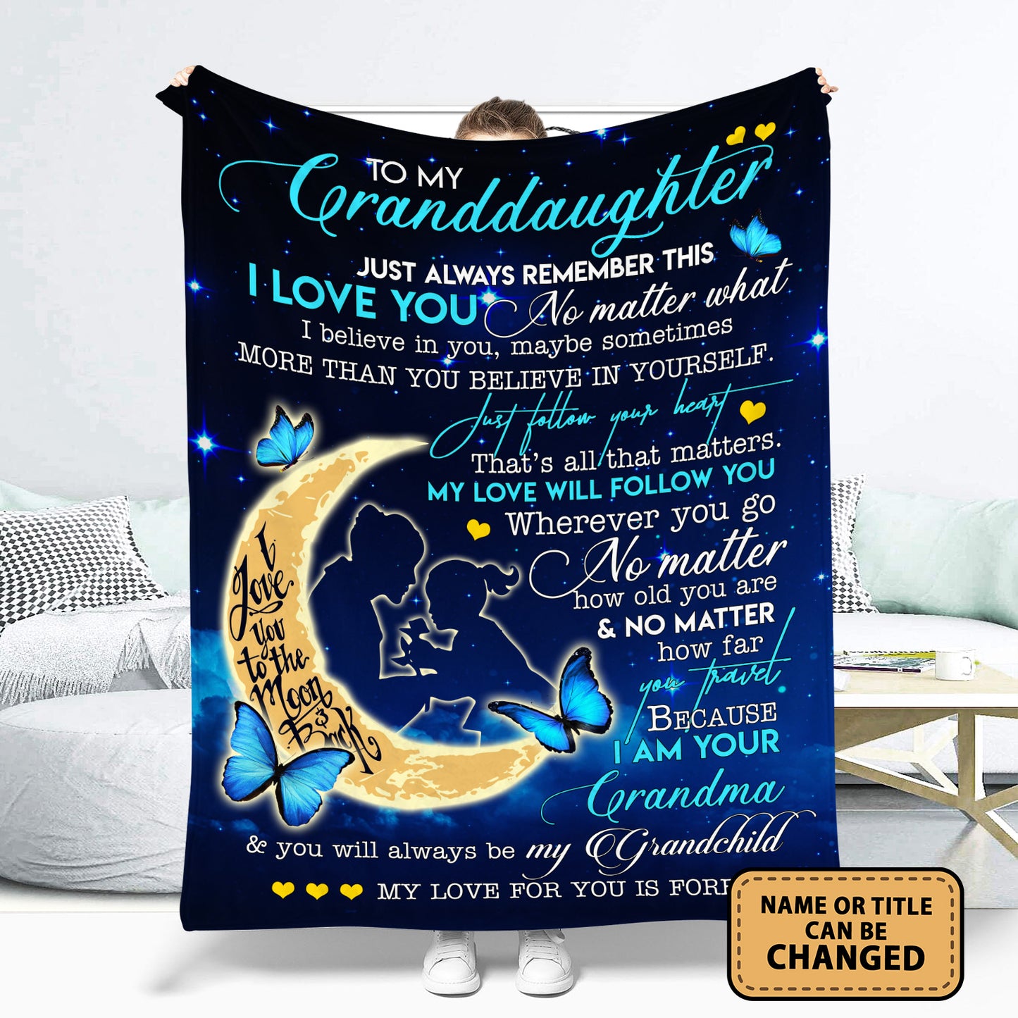 To My Granddaughter Remember This I Love You Fleece Blanket