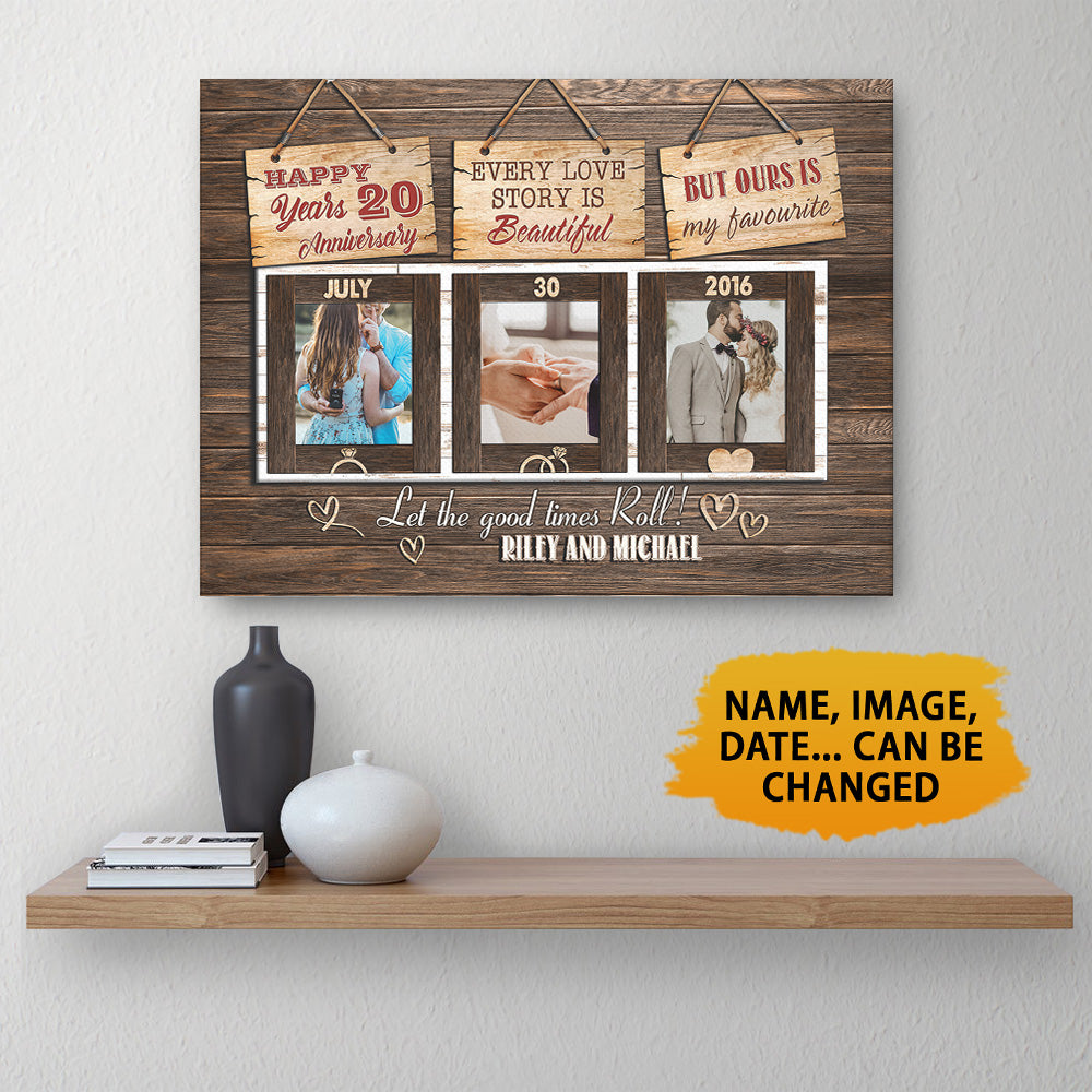 Happy 10 Years Anniversary Every Love Story Is Beautiful Canvas