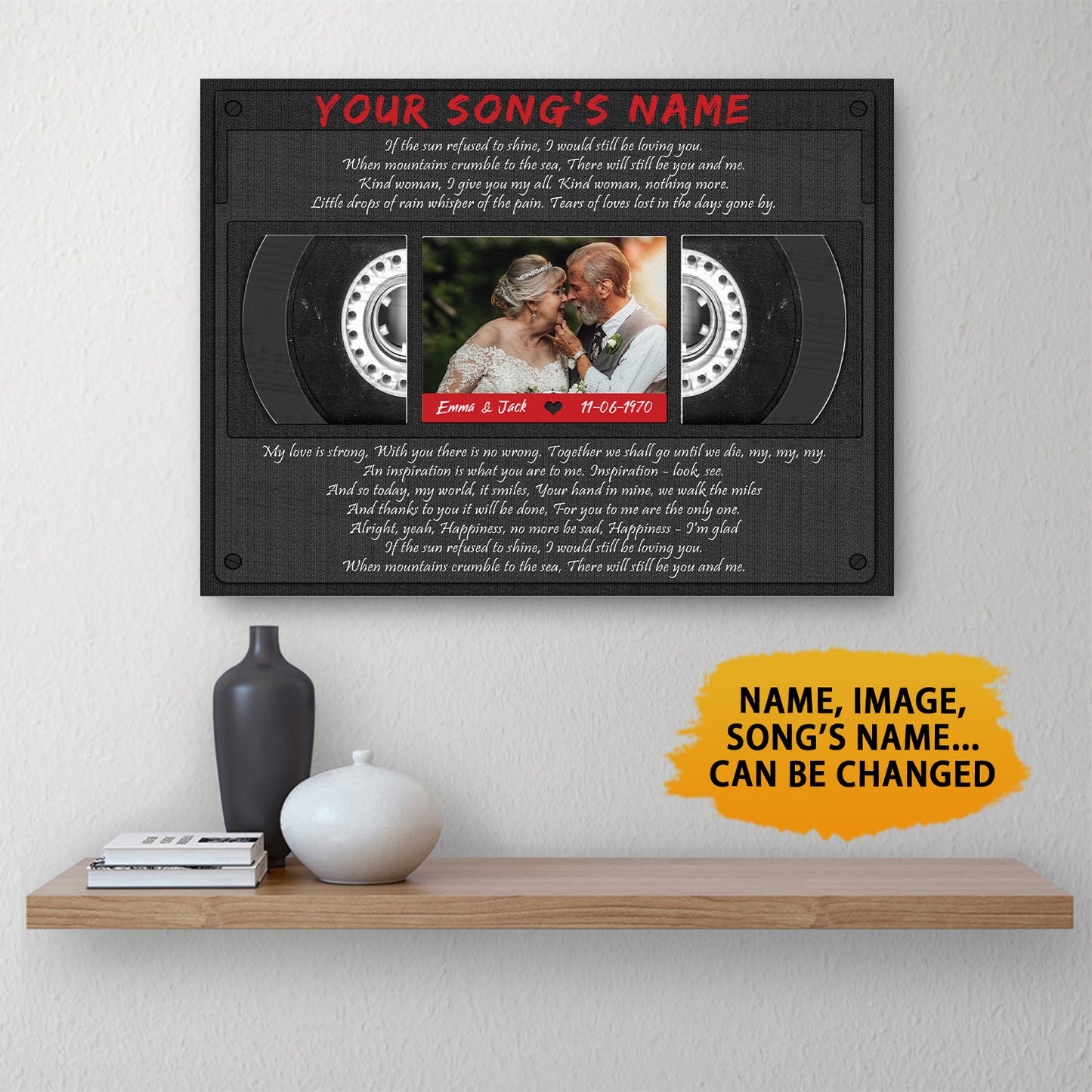 Thank You - Music Lyrics Song Prints Wall Art Canvas