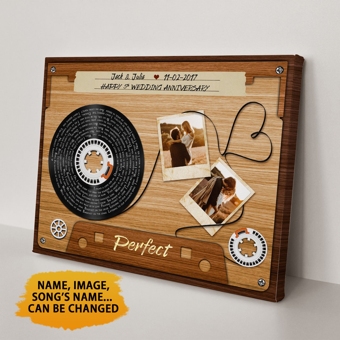 Perfect - Music Lyrics Song Prints Wall Art Canvas