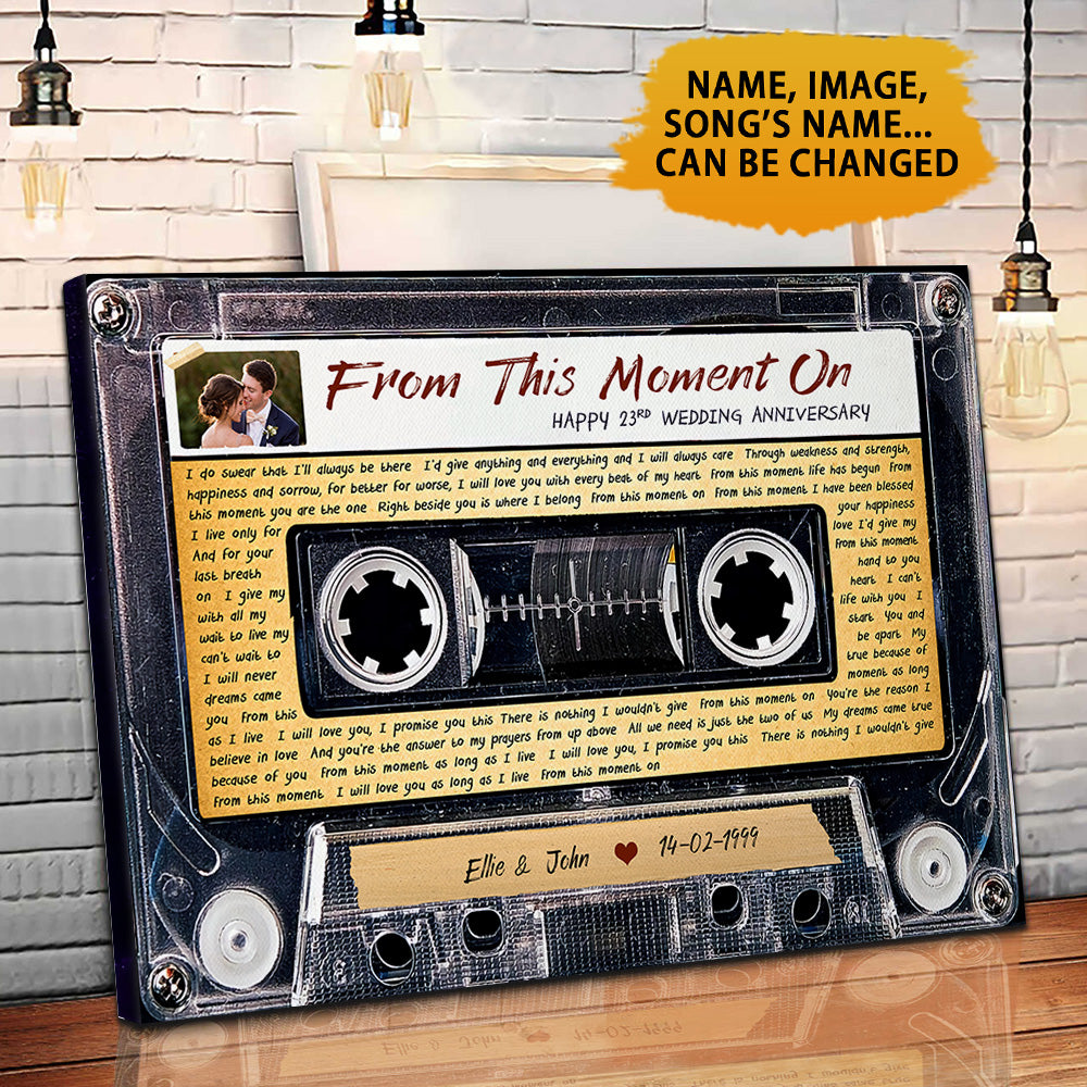 Personalized I Cross My Heart - Music Lyrics Song Anniversary Canvas