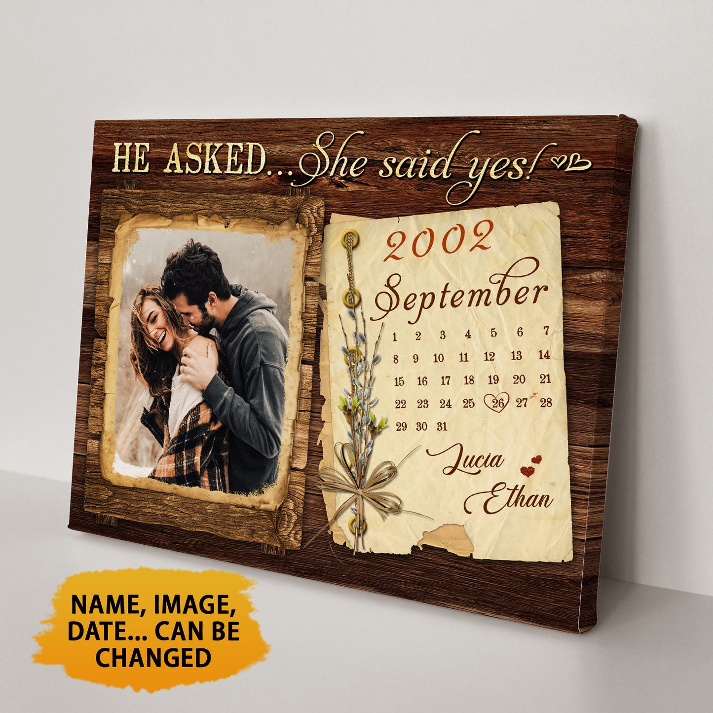 He Asked... She Said Yes! Canvas