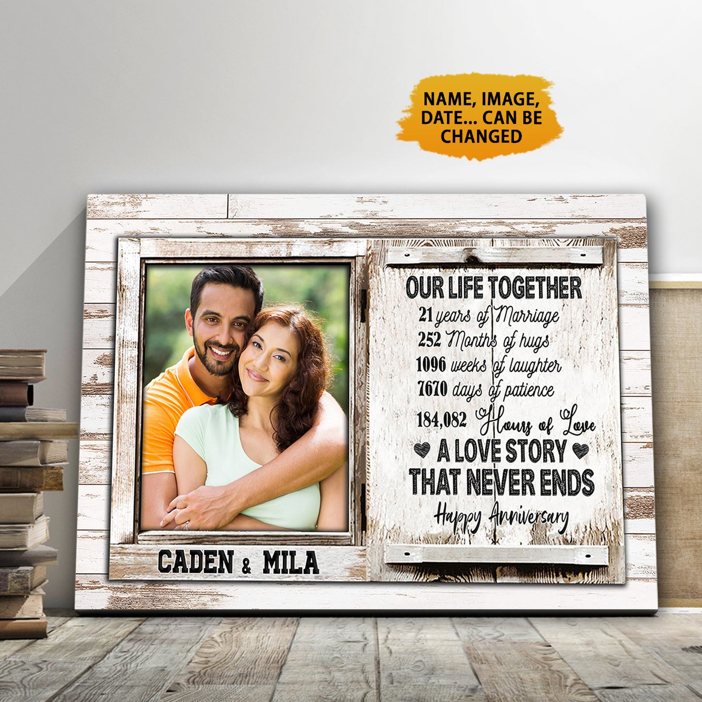 Personalized Our Life Together, 21 Years Of Marriage Anniversary Canvas