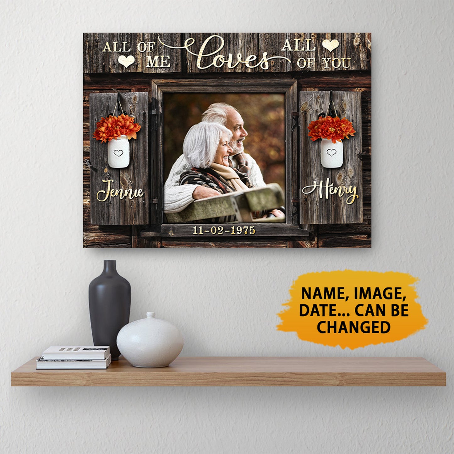 All Of Me Loves All Of You Custom Image Personalized Canvas