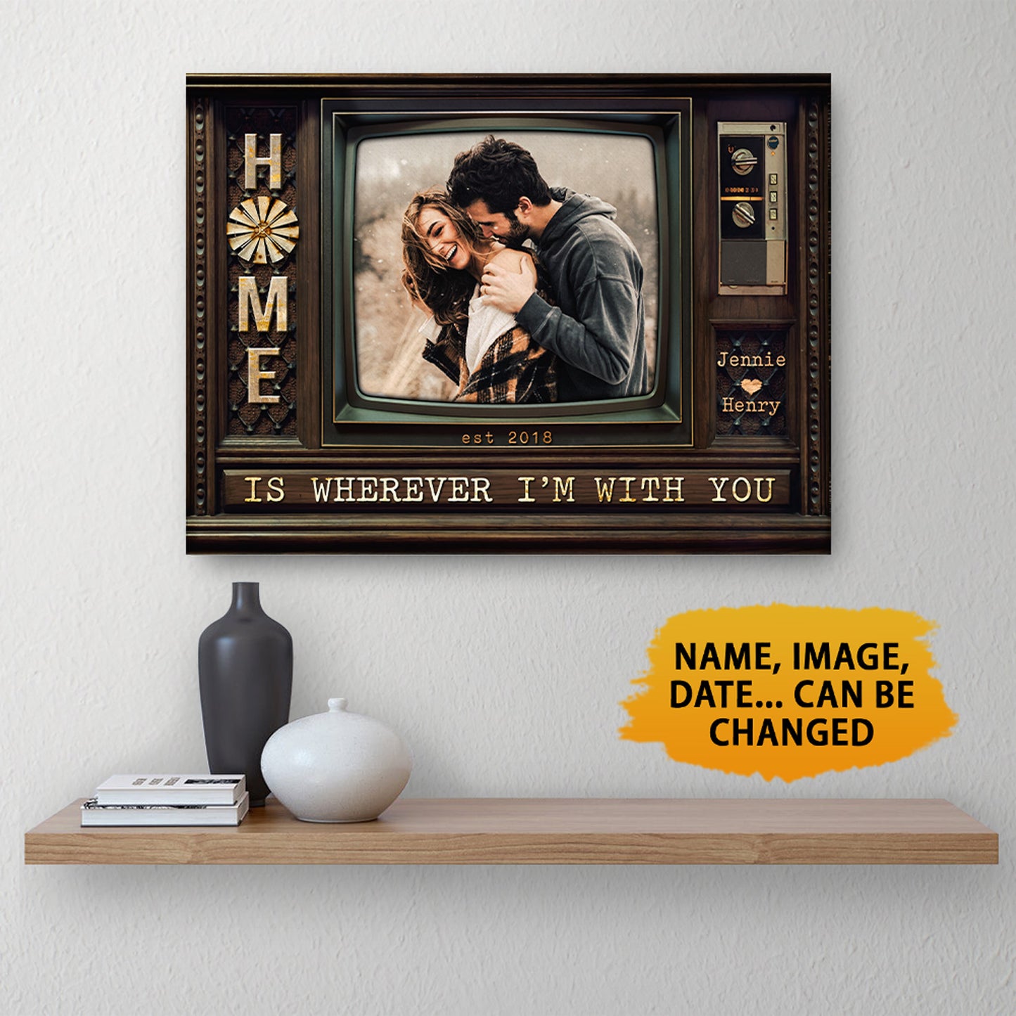 Home Is Wherever I'm With You Television Canvas