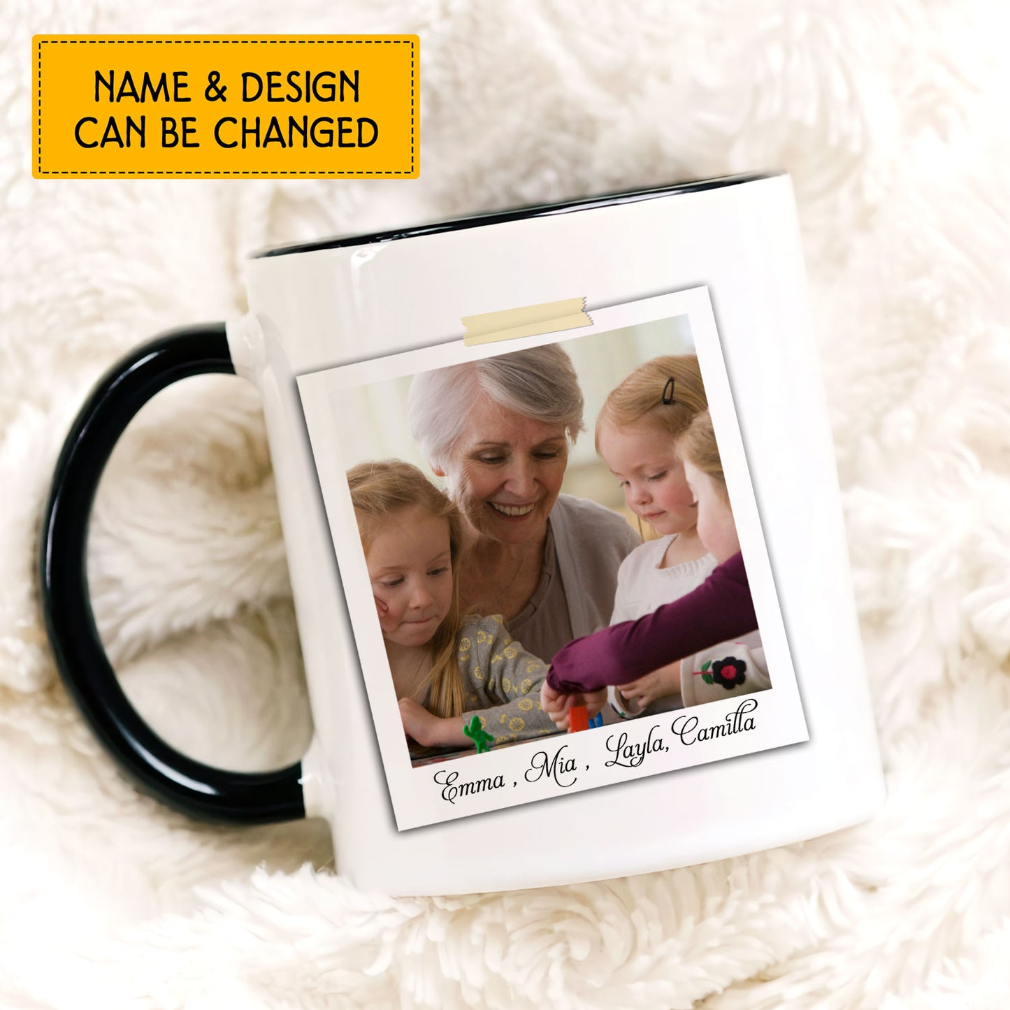 To The World You're A Grandmother But To Our Family You're The World Custom Mug With Your Name & Photo