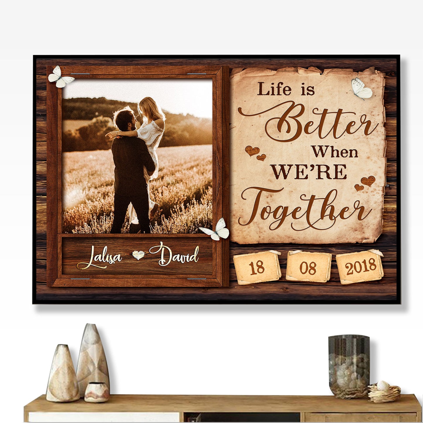 Life Is Better When We're Together Anniversary Personalized Poster