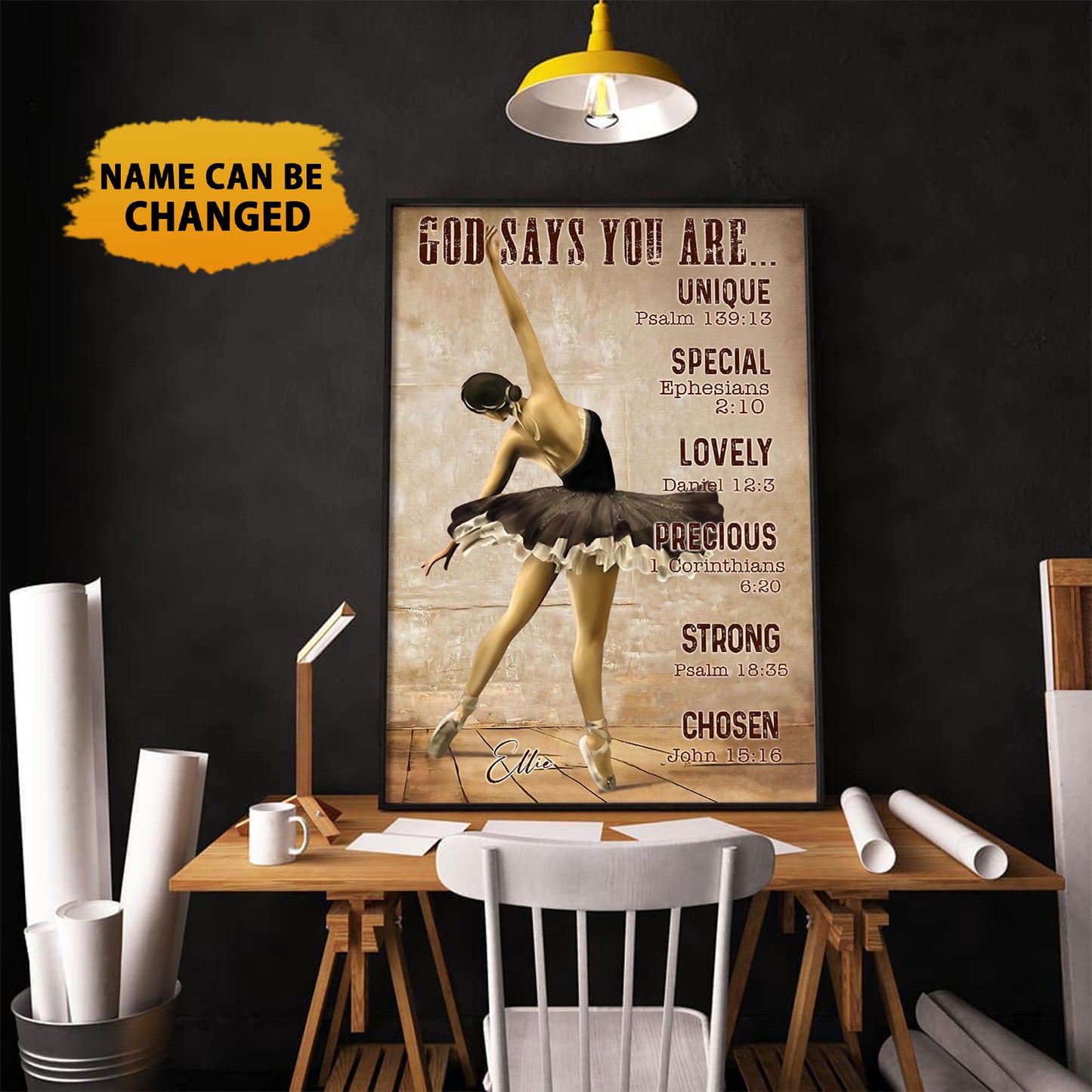 Custom Name Ballet God Say You Are Poster