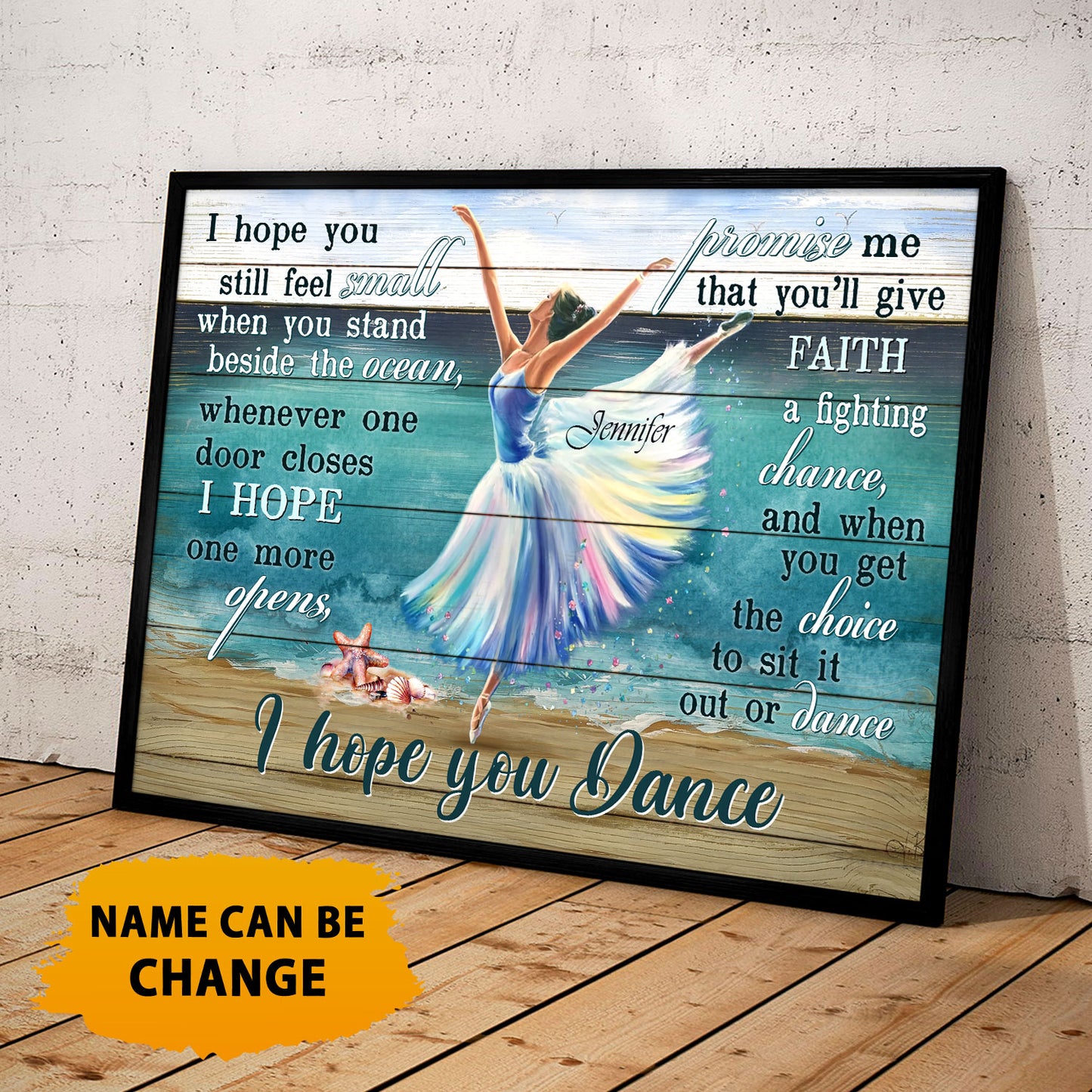 I Hope You Still Feel Small When You Stand Beside The Ocean Poster