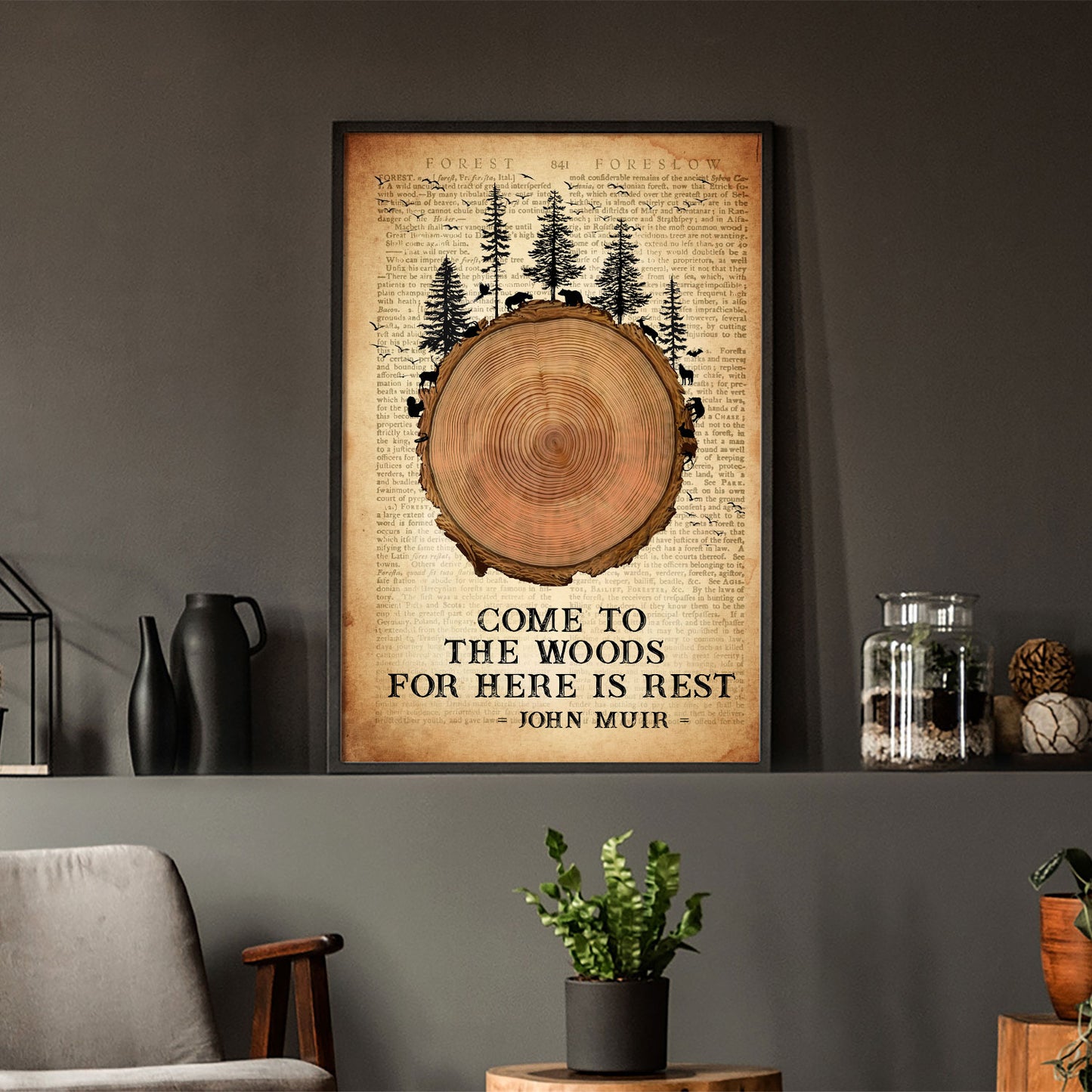 Hiking Come To The Woods For Here Is Rest Personalizedwitch Poster
