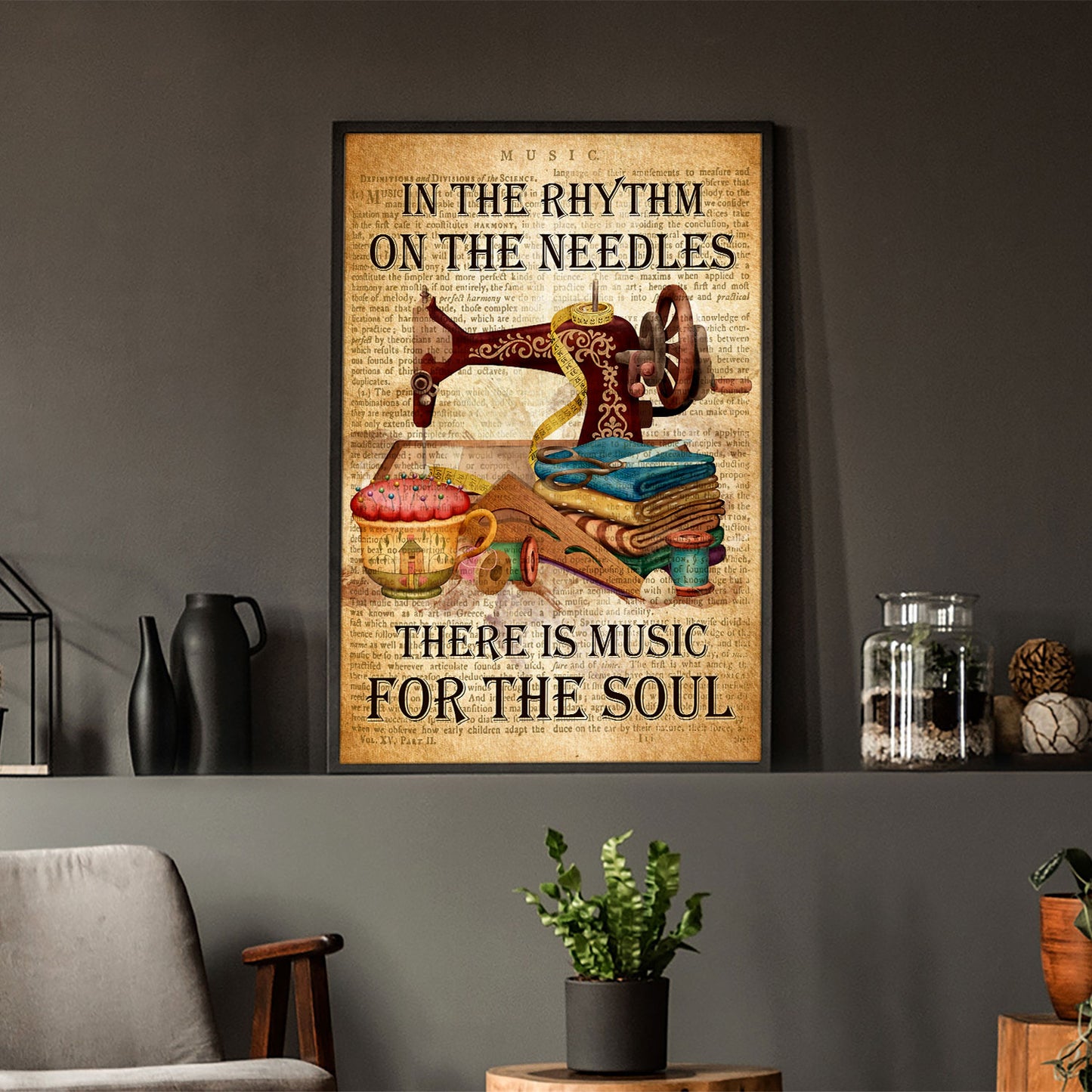 In The Rhythm Of The Needle There Is Music For The Soul Vintage 3 Poster
