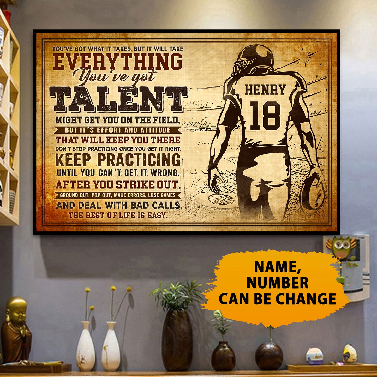 Football You've Got Talent Personalizedwitch Poster