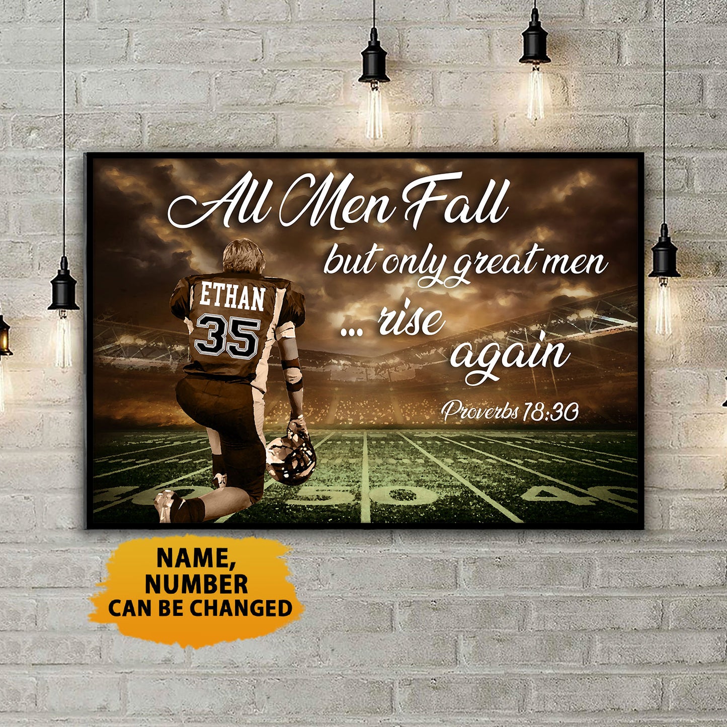 All Men Fall But Only Great Men Rise Again Personalizedwitch Poster