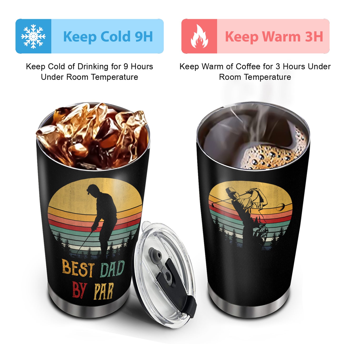 Best Dad By Far Vintage Circle Line 20Oz Tumbler