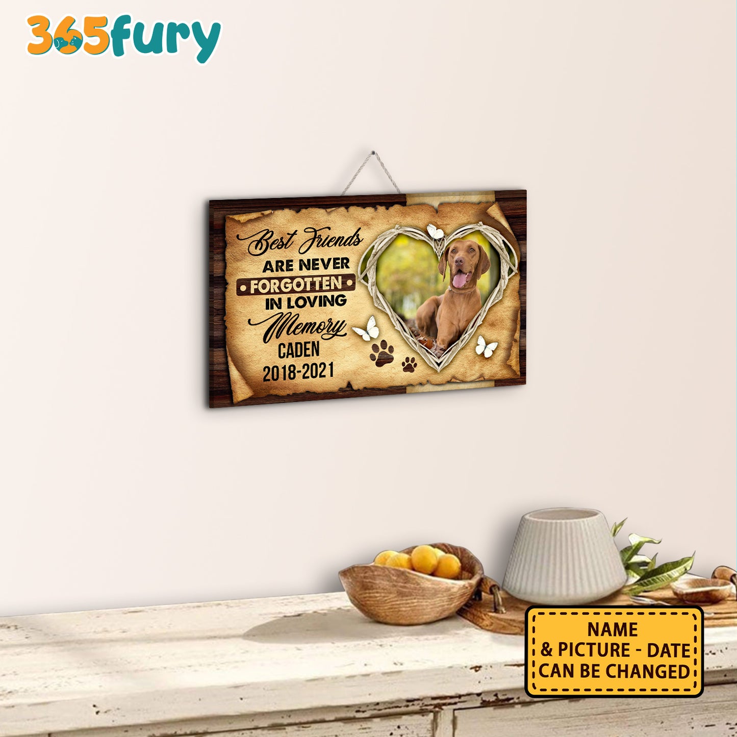 Dog Best Friends Are Never Forgotten Personalized Wooden Sign For Dog Lovers