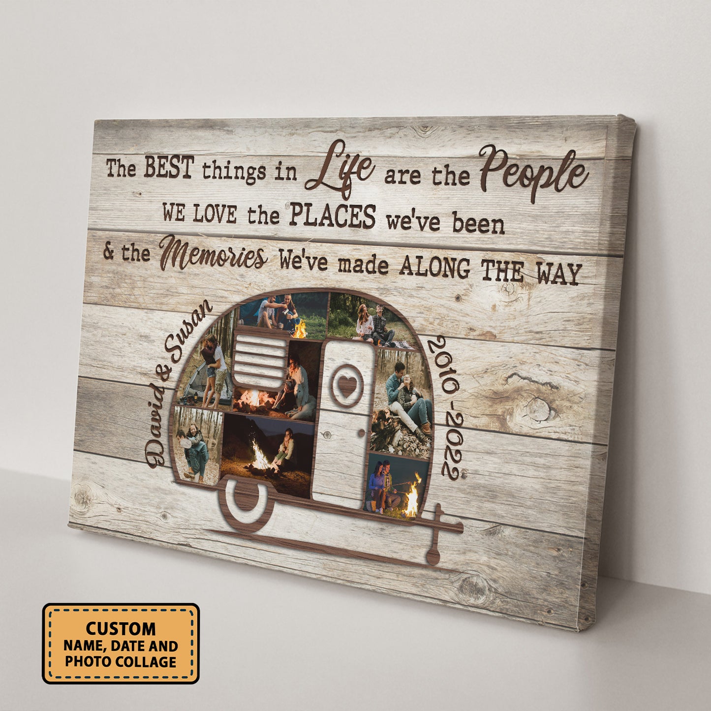 Camping Couple The Best Things In Life Are The People Canvas