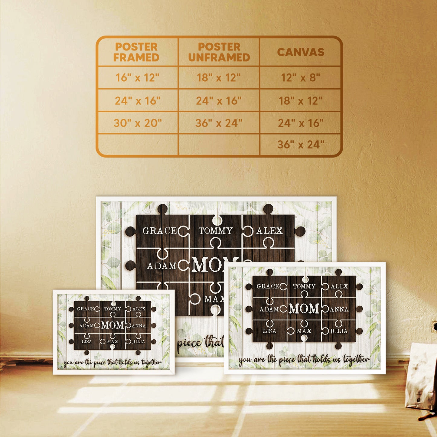 You Are The Piece That Holds Us Together Personalized Poster