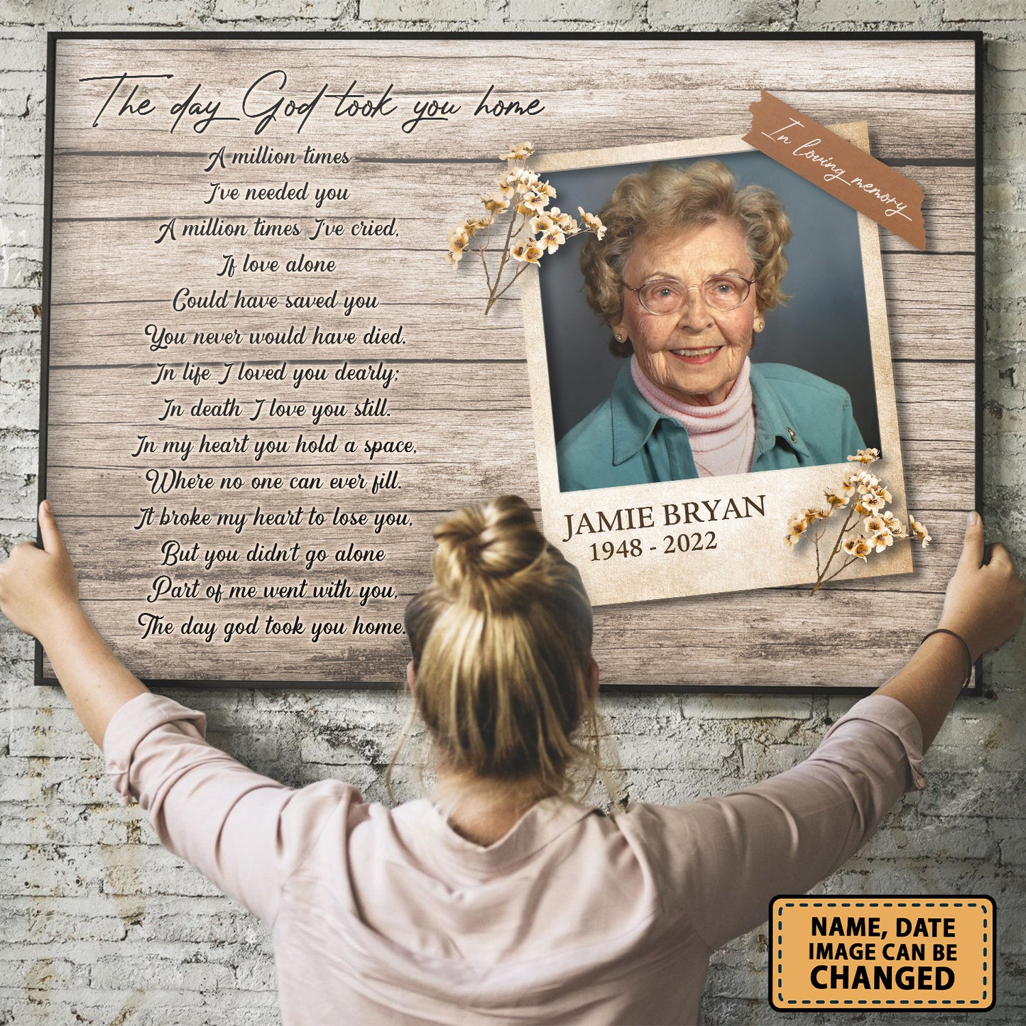 The Day God Took You Home Custom Date Of Life Loss Of Mom Poster