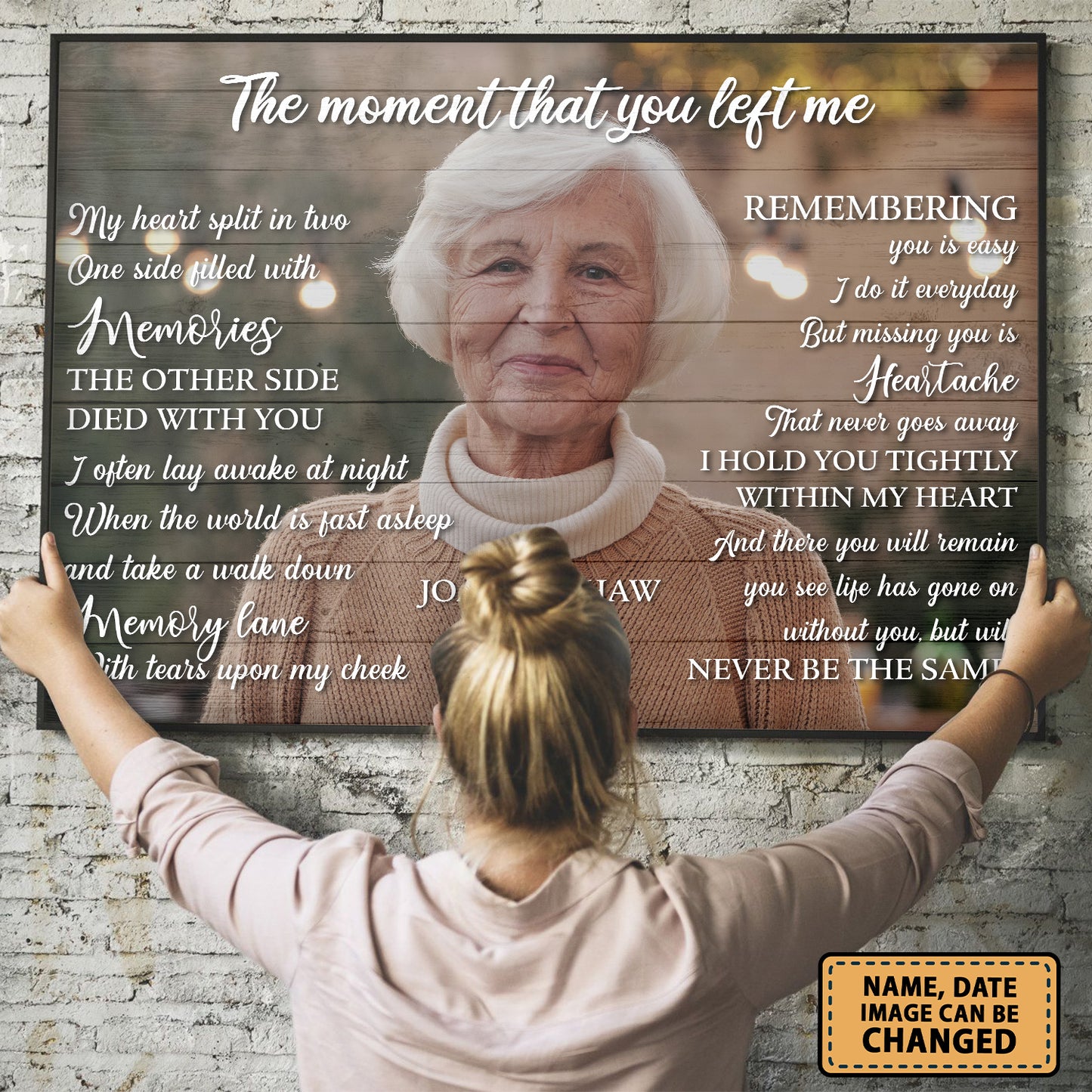 The Momment That You Left Me Custom Date Of Life Loss Of Mom Poster