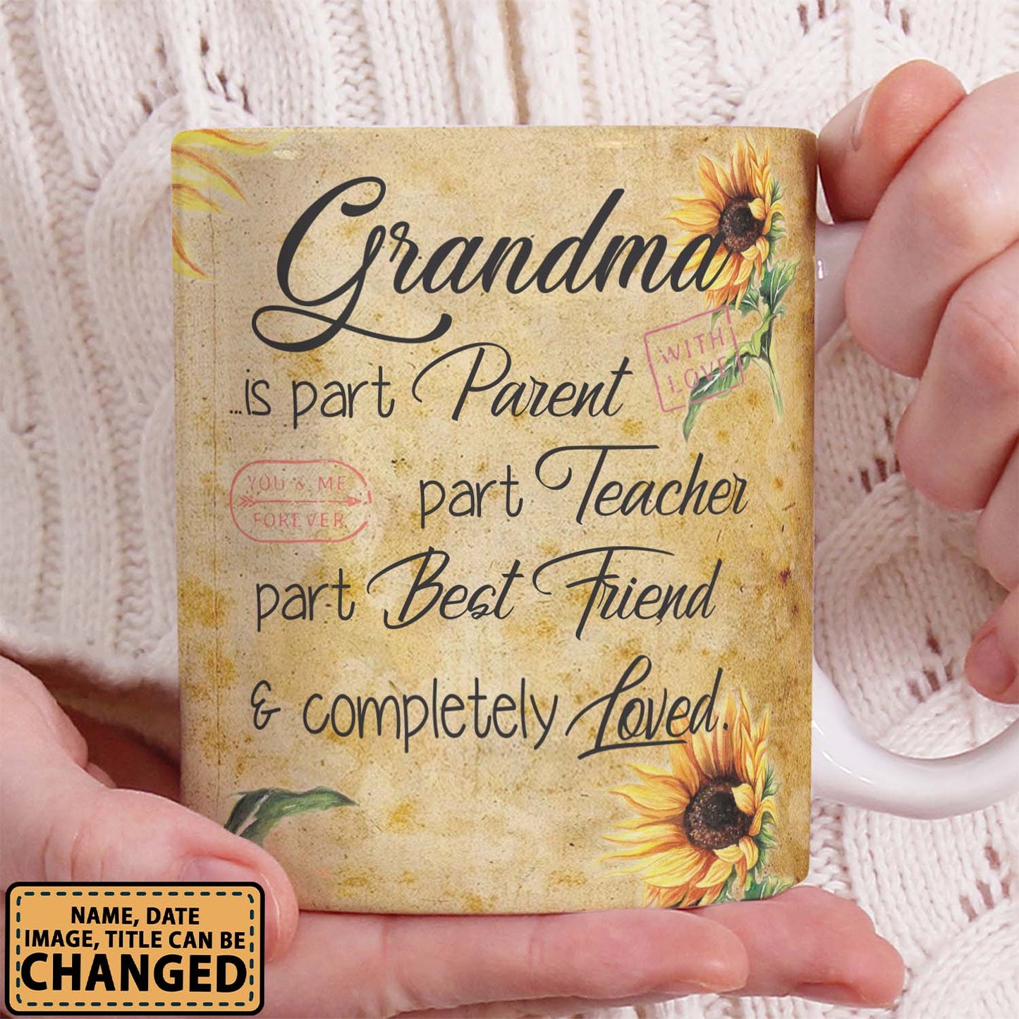 Personalized Grandma Coffee Mugs Grandma Is Part Parent, Part Teacher, Part Bestfriend, & Completely Loved Custom Grandkids Photo, Names Personalizedwitch