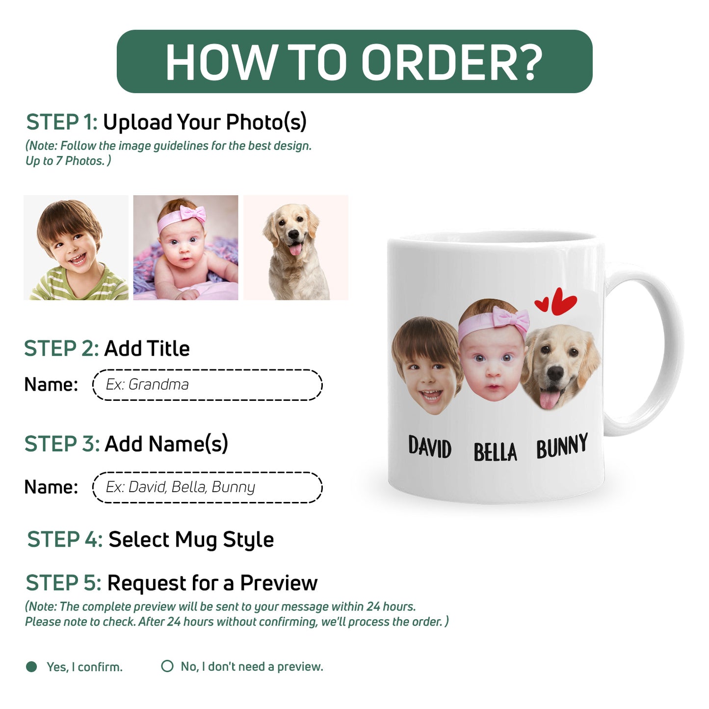 Personalized Funny Grandma Coffee Mug Custom Face My Favorite People Call Me Grandma Gigi Nana Gift For Grandma, New Grandma