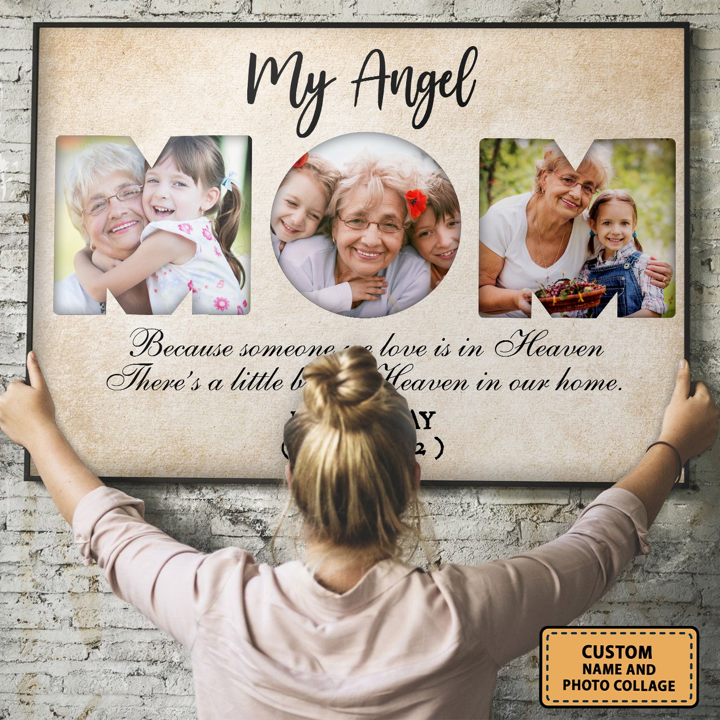 My Angel Mom Because Someone We Love is in Heaven Canvas & Poster
