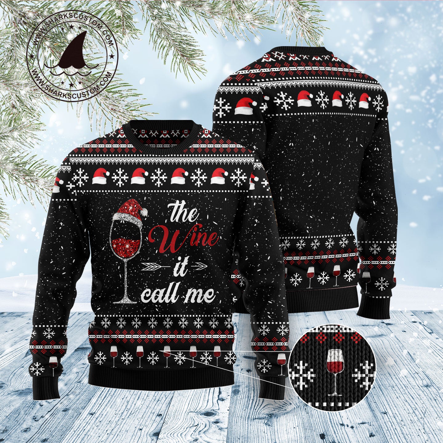 The Wine It Call Me TG51023 Ugly Christmas Sweater