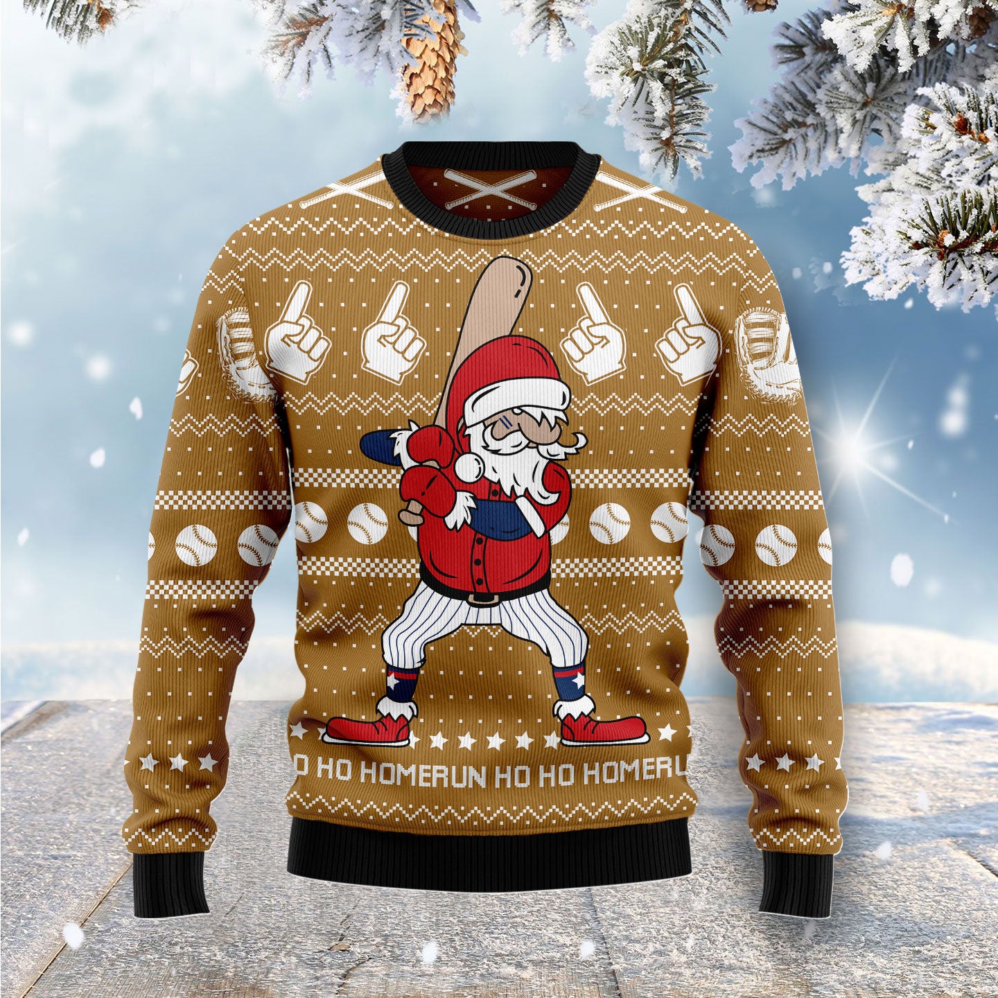 Atlanta Braves Baseball Custom Ugly Christmas Sweater - EmonShop - Tagotee