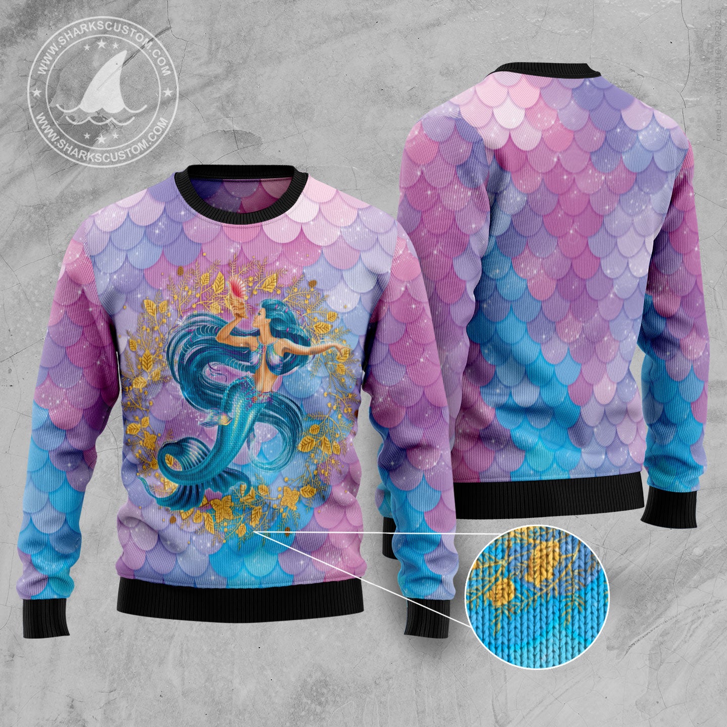 Awesome Mermaid TG51130 Ugly Christmas Sweater