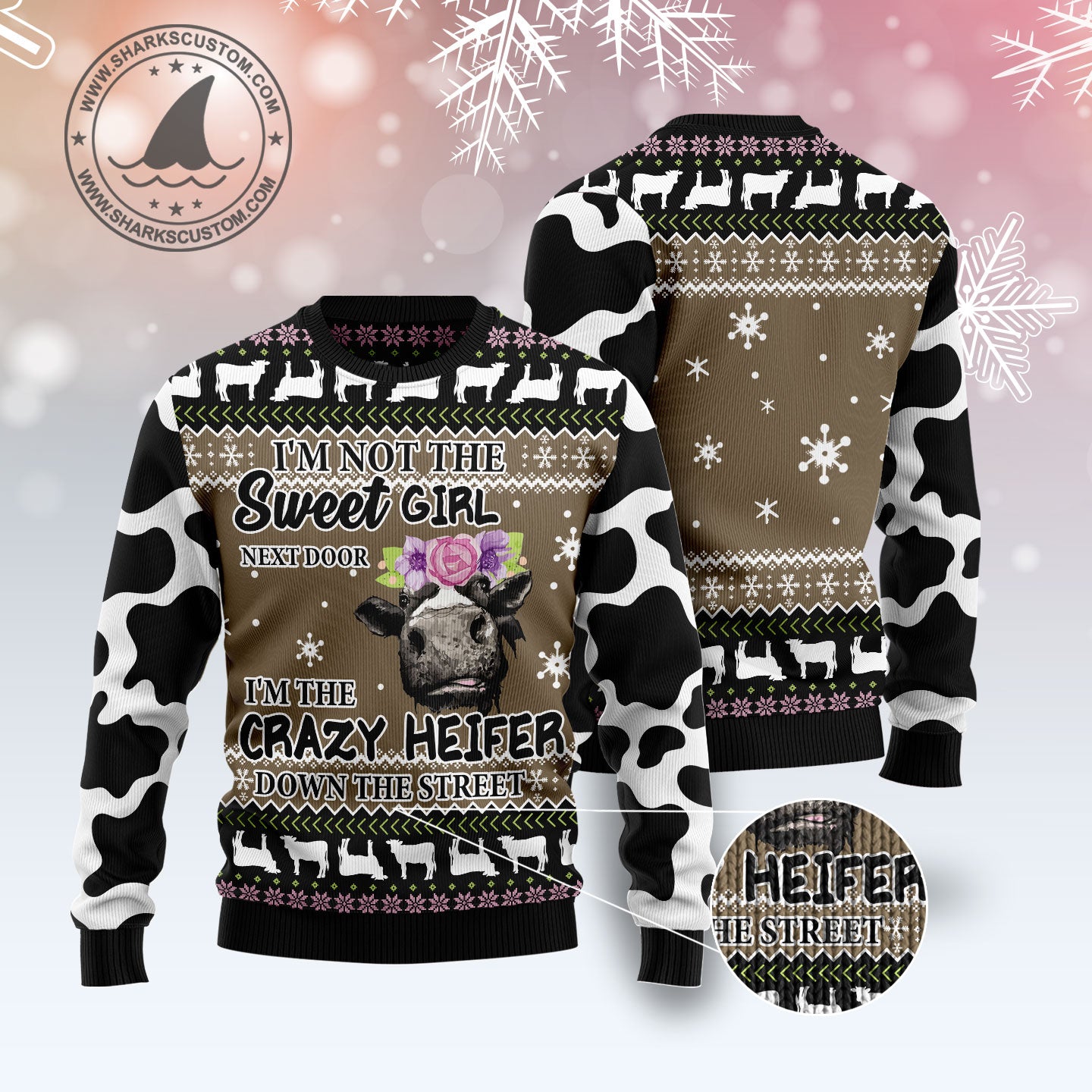 The Crazy Heifer G5114 Ugly Christmas Sweater