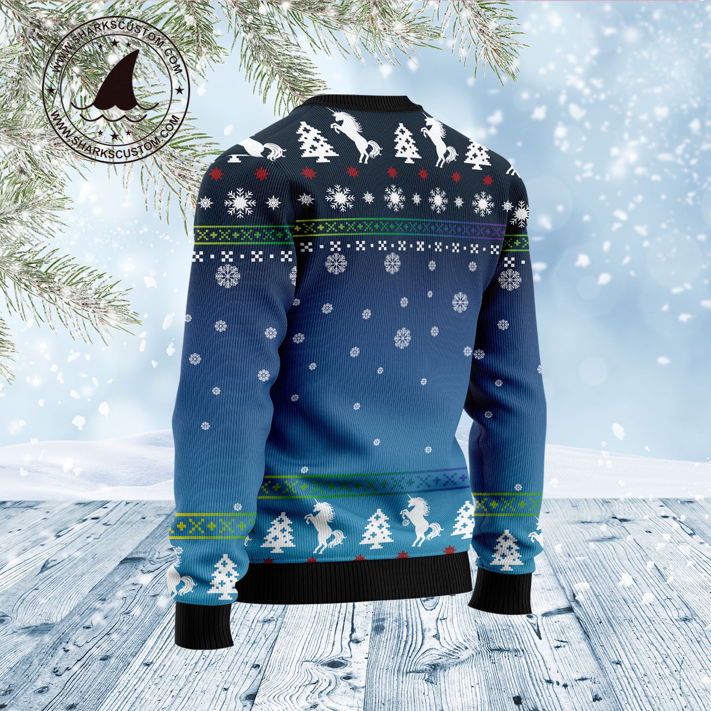 Unicorn Fury D1011 Ugly Christmas Sweater