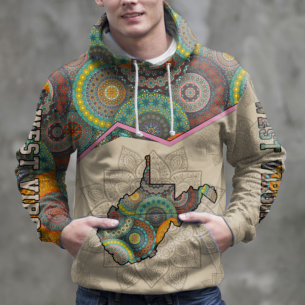 Amazing West Virginia Mandala MH91221 unisex womens & mens, couples matching, friends, funny family sublimation 3D hoodie christmas holiday gifts (plus size available)