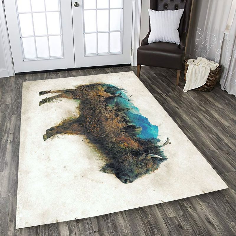 Wild Bison Rectangle Rug