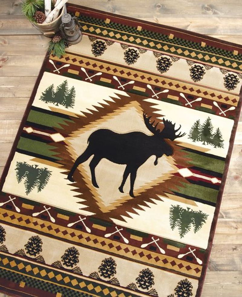 Wild Moose Rectangle Rug