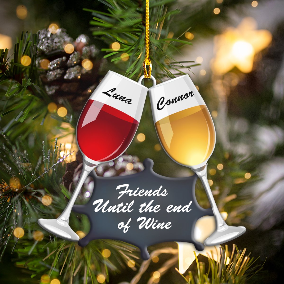 Wine Christmas Personalizedwitch Personalized Ornament
