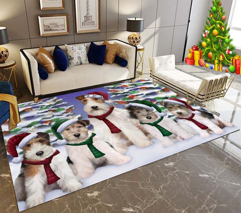 Wire Fox Terrier Family Rectangle Rug