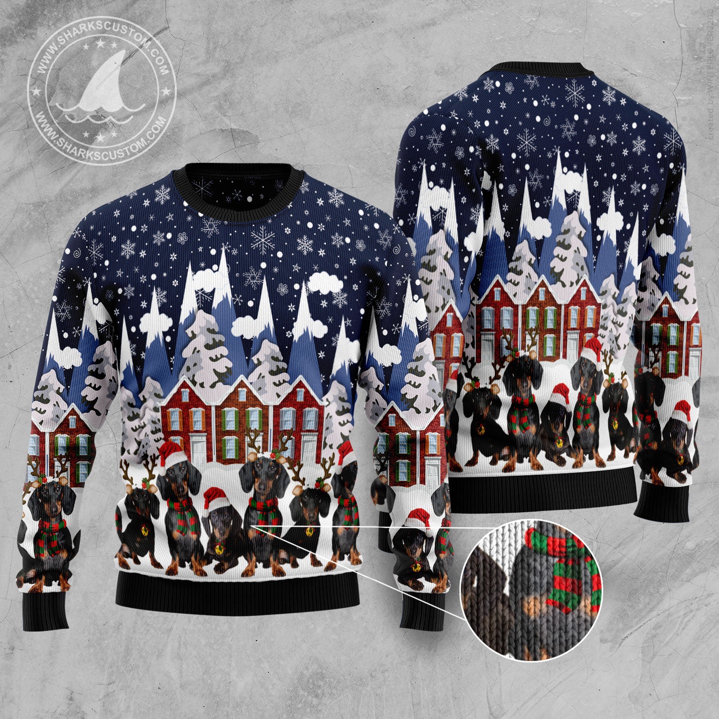 Dachshund Family TY0311 Ugly Christmas Sweater