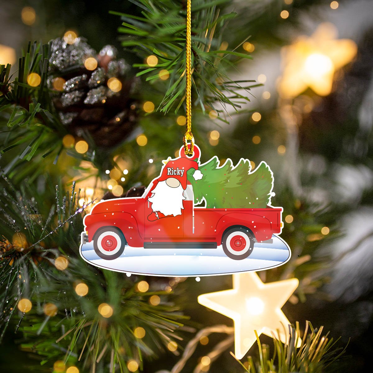 Gnome Family Custom Member Names Personalizedwitch Personalized Christmas Ornament