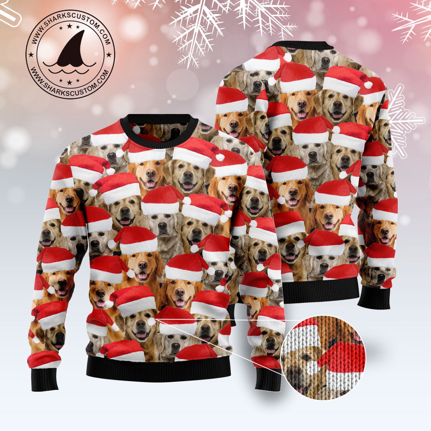 Golden Retriever Group Awesome TY0511 Ugly Christmas Sweater