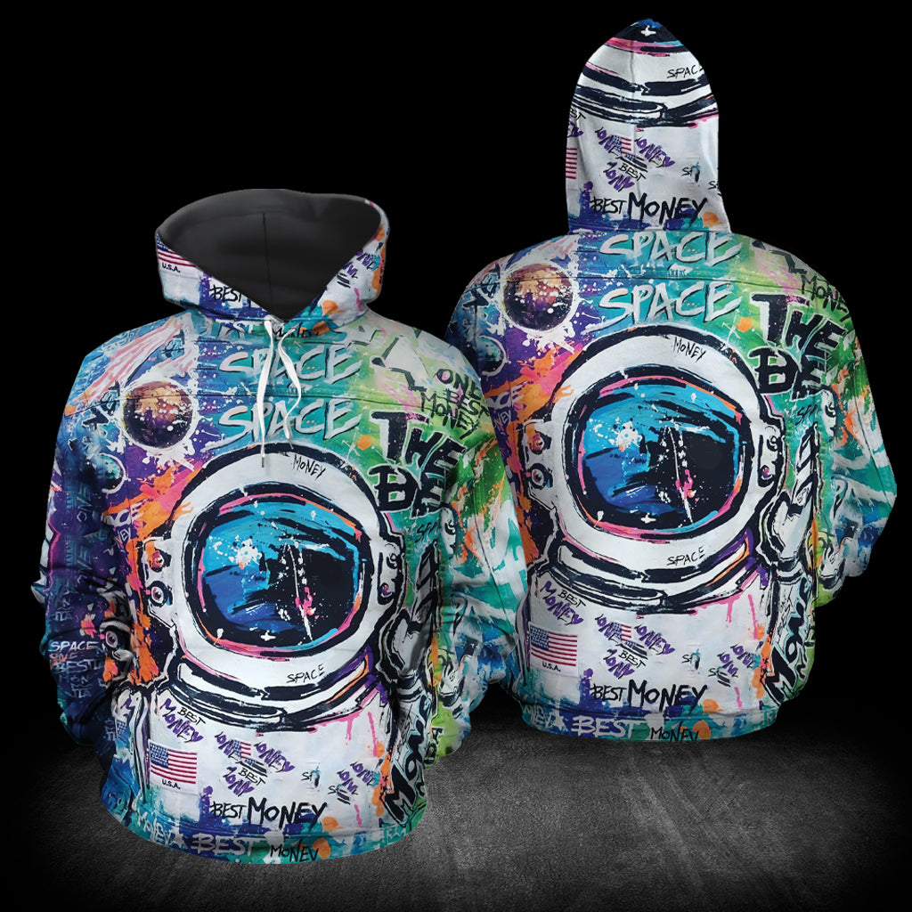 Astronaut HT261103 Unisex womens & mens, couples matching, friends, funny family sublimation 3D hoodie christmas holiday gifts (plus size available)