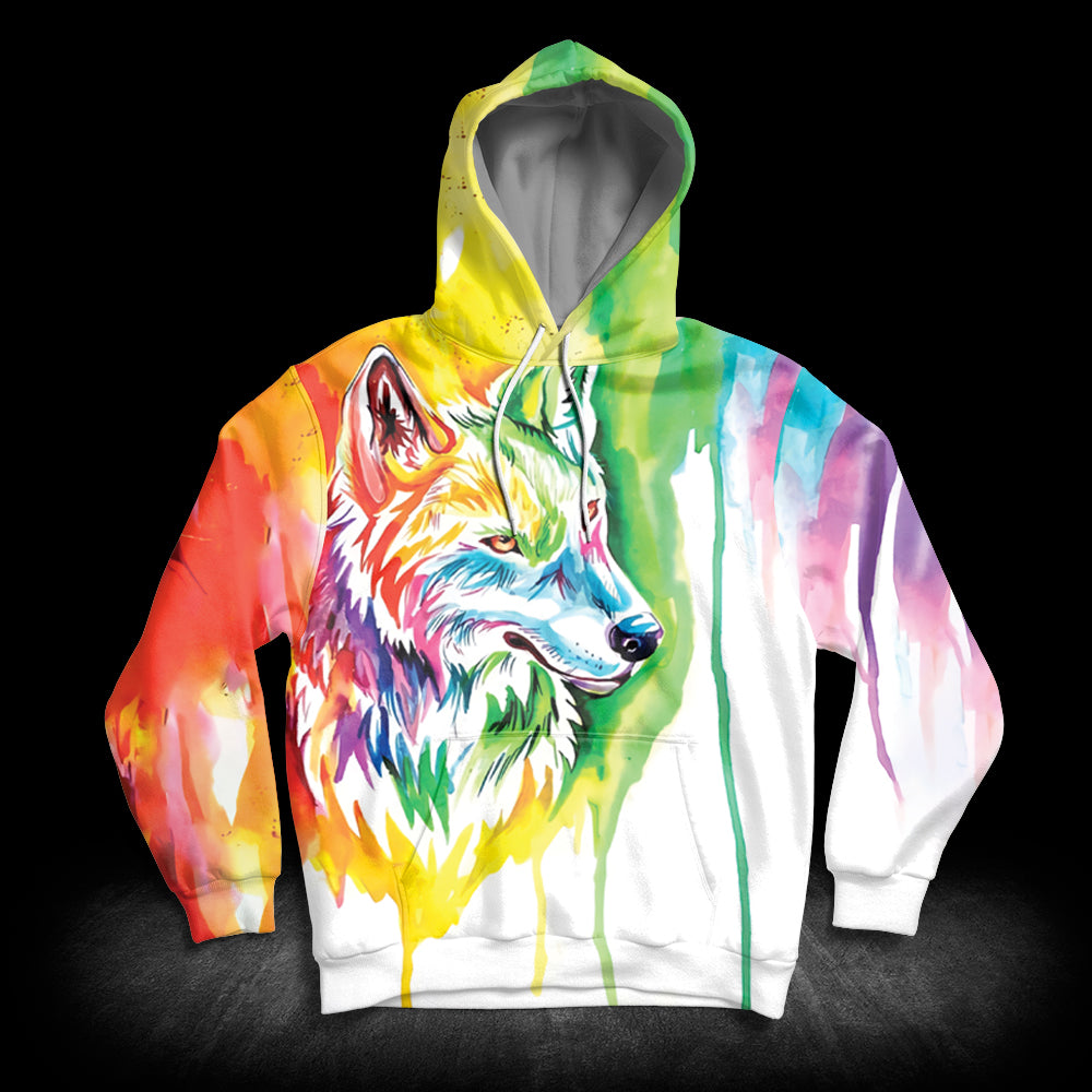 Artistic Wolf HT111203 Unisex womens & mens, couples matching, friends, funny family sublimation 3D hoodie christmas holiday gifts (plus size available)