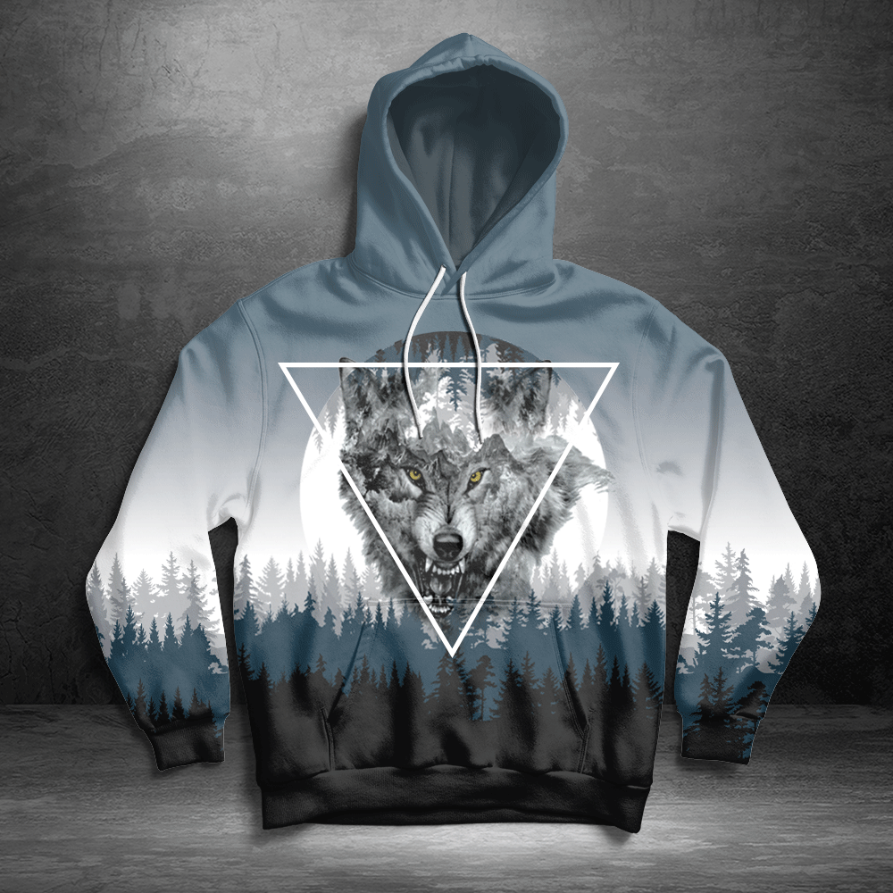 Wolf HT251101 Unisex womens & mens, couples matching, friends, funny family sublimation 3D hoodie christmas holiday gifts (plus size available)