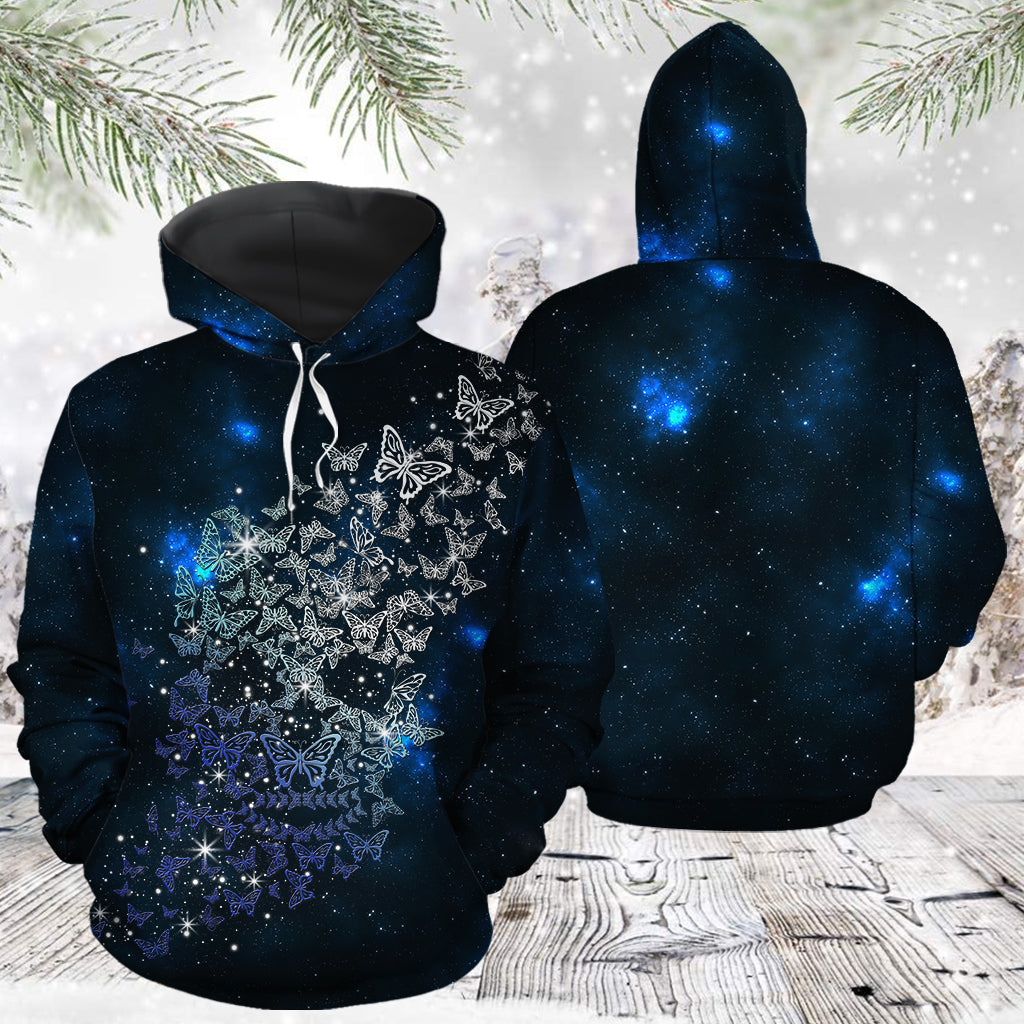 Skull Butterfly T2011 - All Over Print Unisex Hoodie