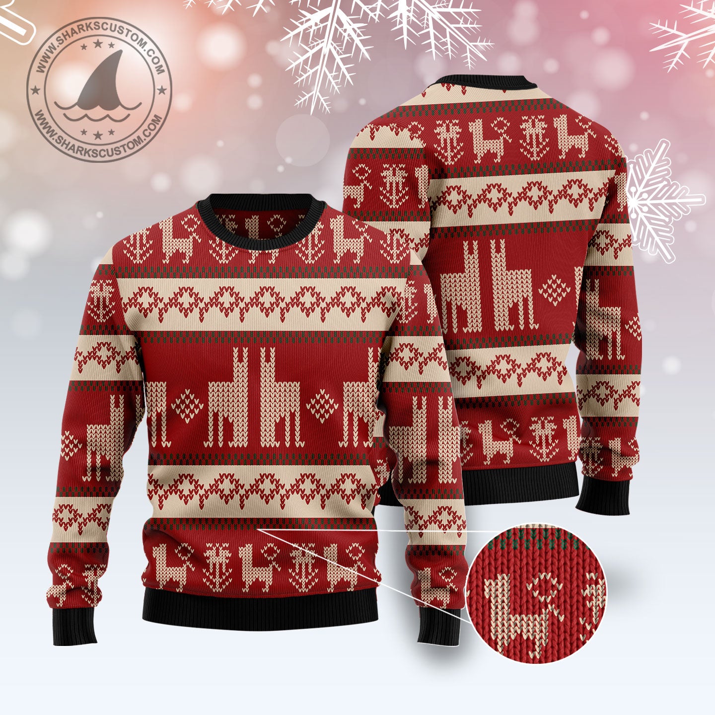 Llama Christmas T810 Ugly Christmas Sweater