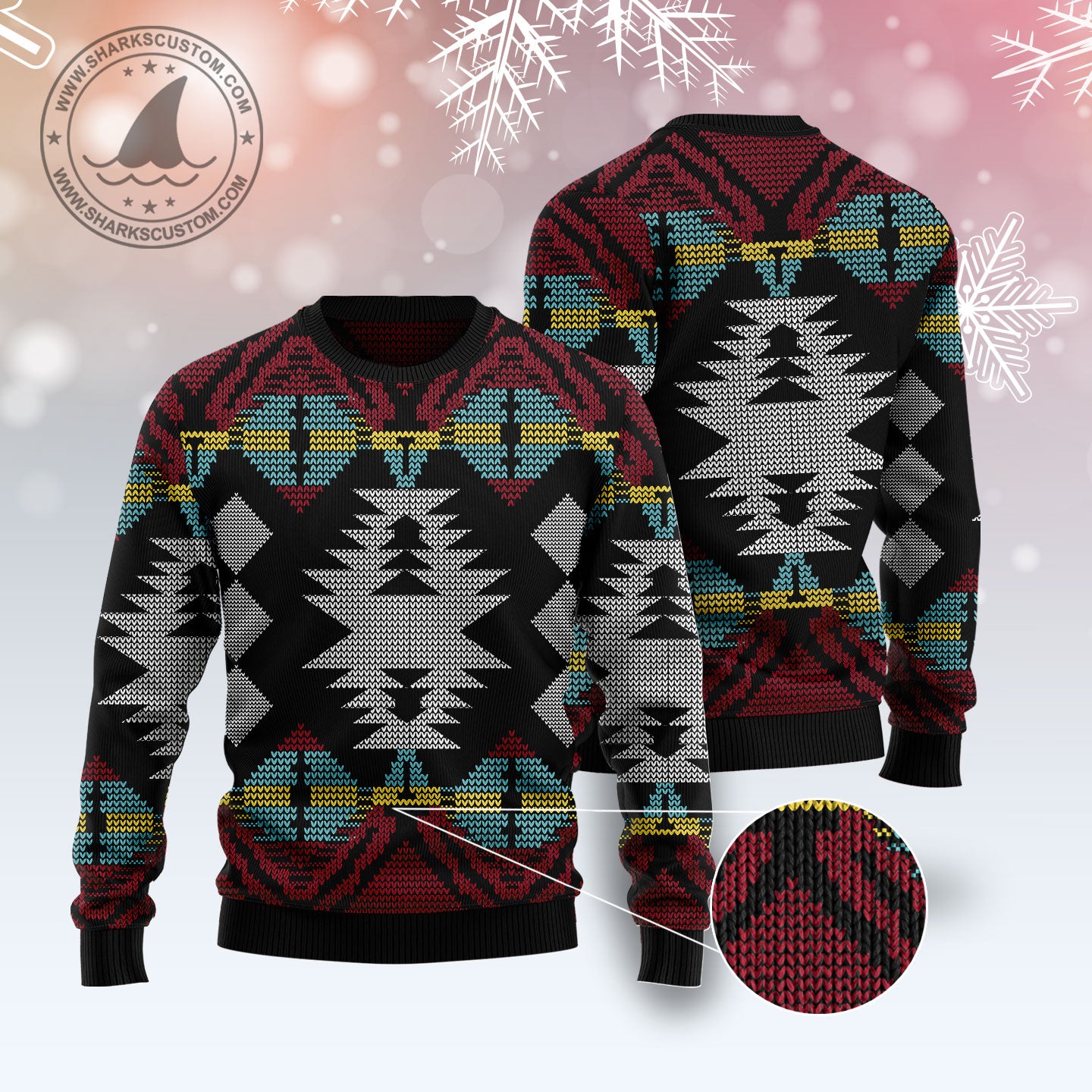 Native American Pattern T1910 Ugly Christmas Sweater