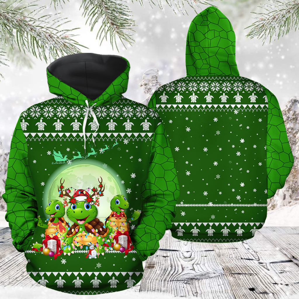 Turtle Christmas T1211 - All Over Print Unisex Hoodie