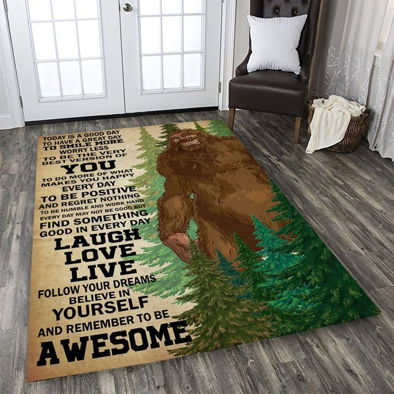 Good Day Bigfoot Rectangle Rug