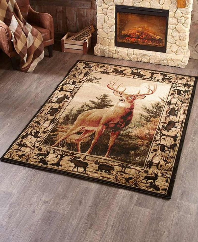 Woodside Deer Rectangle Rug 26